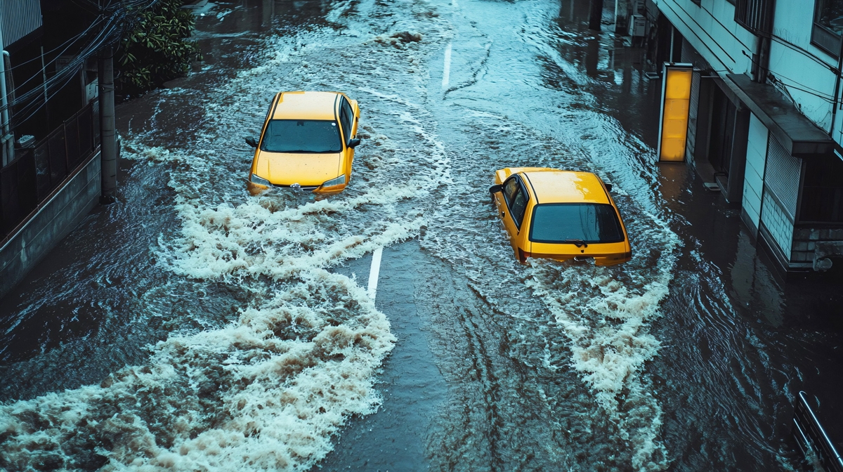 driving through floodwaters